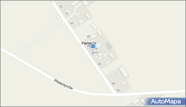 Walentynów, Walentynów, 47, mapa Walentynów