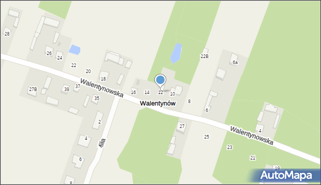 Walentynów, Walentynowska, 12, mapa Walentynów