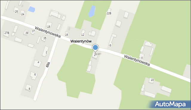 Walentynów, Walentynowska, 27, mapa Walentynów