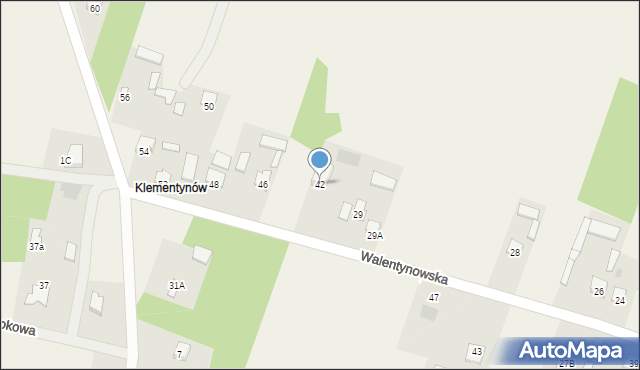 Walentynów, Walentynowska, 42, mapa Walentynów