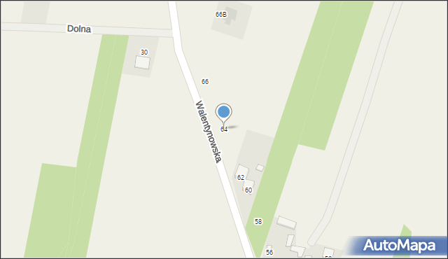 Walentynów, Walentynowska, 64, mapa Walentynów