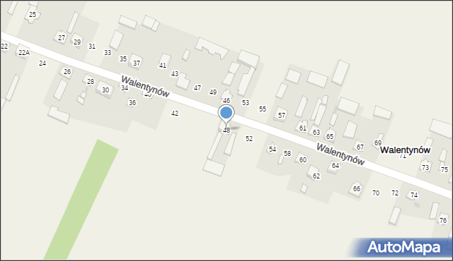 Walentynów, Walentynów, 48, mapa Walentynów