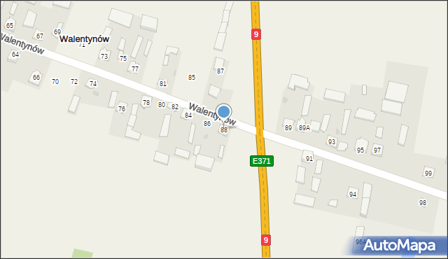 Walentynów, Walentynów, 88, mapa Walentynów
