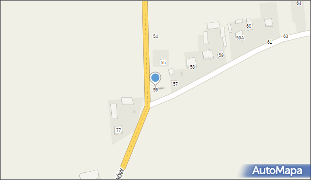 Walentynów, Walentynów, 56, mapa Walentynów