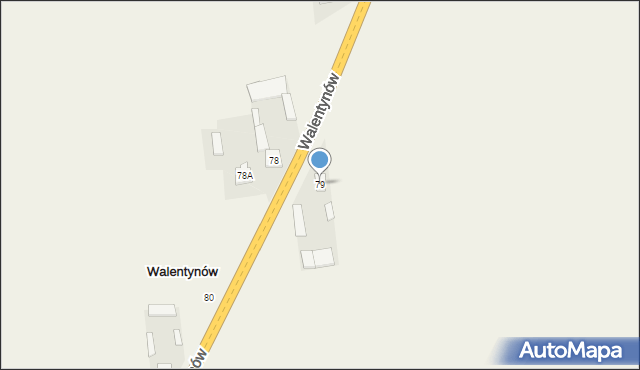 Walentynów, Walentynów, 79, mapa Walentynów