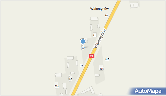 Walentynów, Walentynów, 82, mapa Walentynów