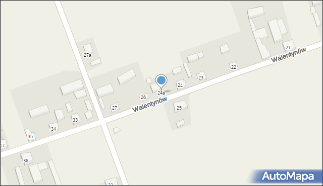 Walentynów, Walentynów, 24a, mapa Walentynów