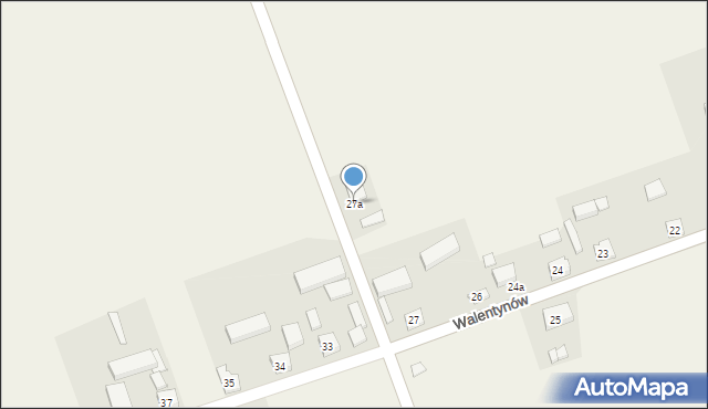 Walentynów, Walentynów, 27a, mapa Walentynów