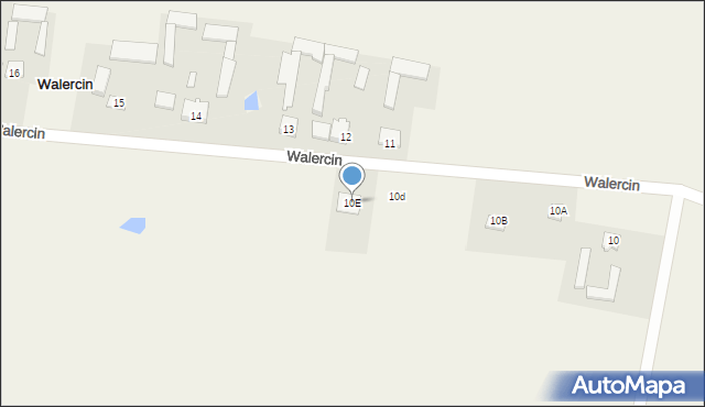 Walercin, Walercin, 10E, mapa Walercin