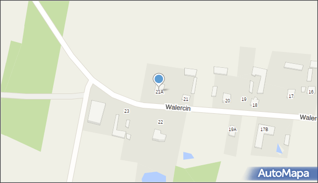 Walercin, Walercin, 21A, mapa Walercin