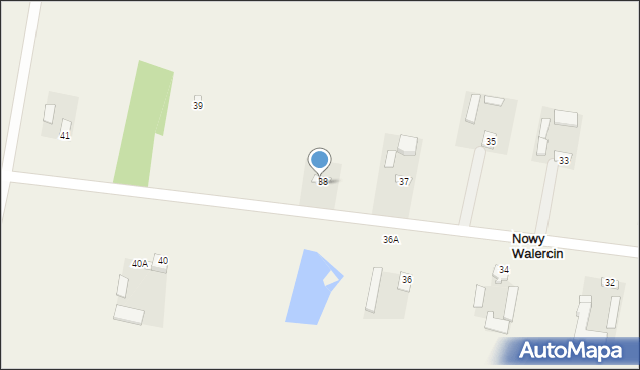 Walercin, Walercin, 39A, mapa Walercin