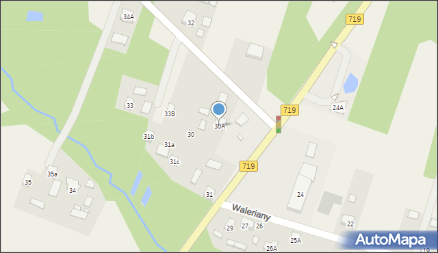 Waleriany, Waleriany, 30A, mapa Waleriany