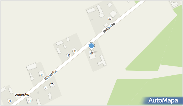 Walerów, Walerów, 7B, mapa Walerów