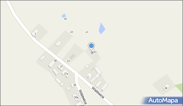 Walewice, Walewice, 1E, mapa Walewice