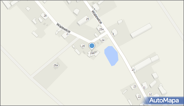 Walewice, Walewice, 24A, mapa Walewice