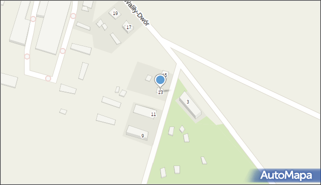 Waliły-Dwór, Waliły-Dwór, 13, mapa Waliły-Dwór