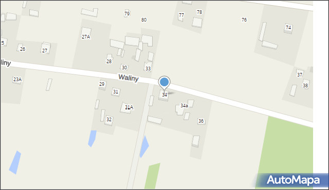Waliny, Waliny, 34, mapa Waliny