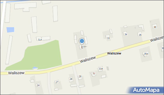 Waliszew, Waliszew, 32, mapa Waliszew