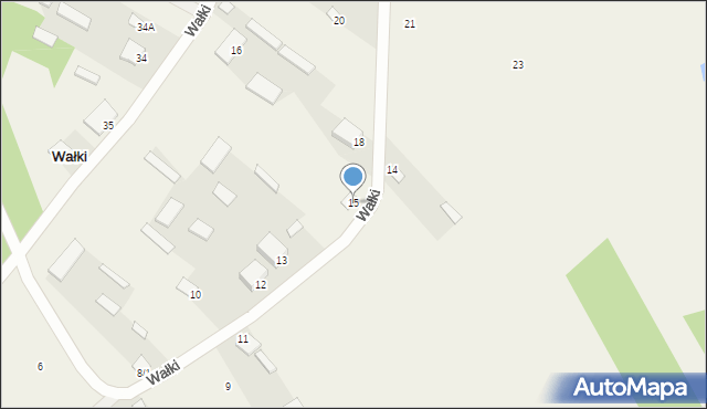 Wałki, Wałki, 15, mapa Wałki
