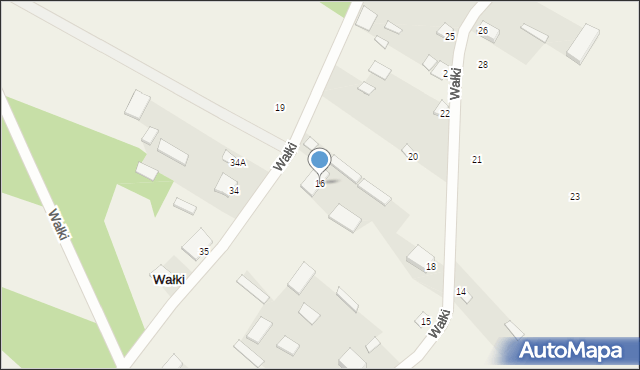 Wałki, Wałki, 16, mapa Wałki