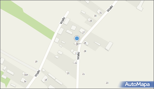 Wałki, Wałki, 25, mapa Wałki