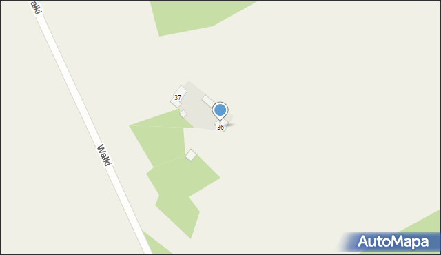 Wałki, Wałki, 36, mapa Wałki