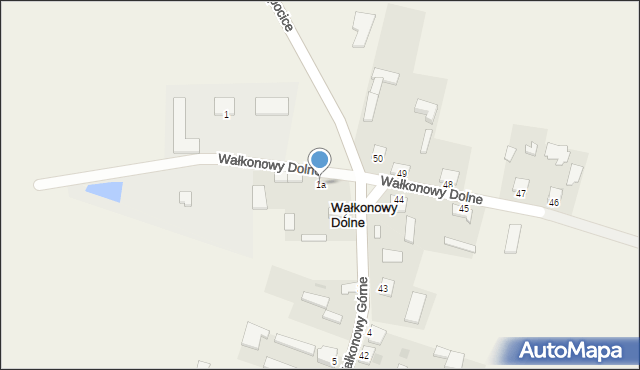 Wałkonowy Dolne, Wałkonowy Dolne, 1a, mapa Wałkonowy Dolne