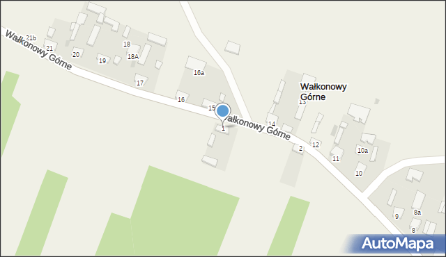 Wałkonowy Górne, Wałkonowy Górne, 1, mapa Wałkonowy Górne