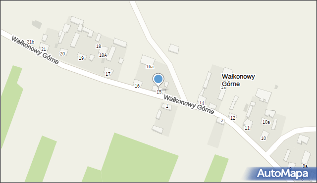 Wałkonowy Górne, Wałkonowy Górne, 15, mapa Wałkonowy Górne