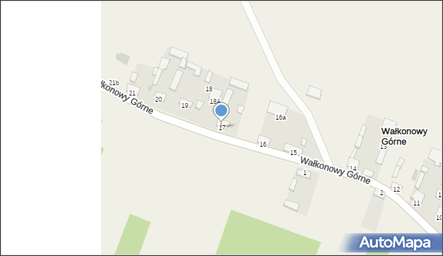 Wałkonowy Górne, Wałkonowy Górne, 17, mapa Wałkonowy Górne