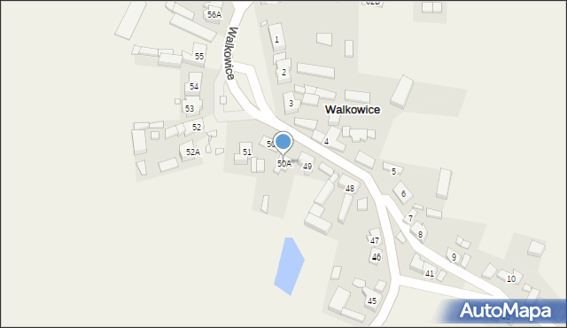 Walkowice, Walkowice, 50A, mapa Walkowice