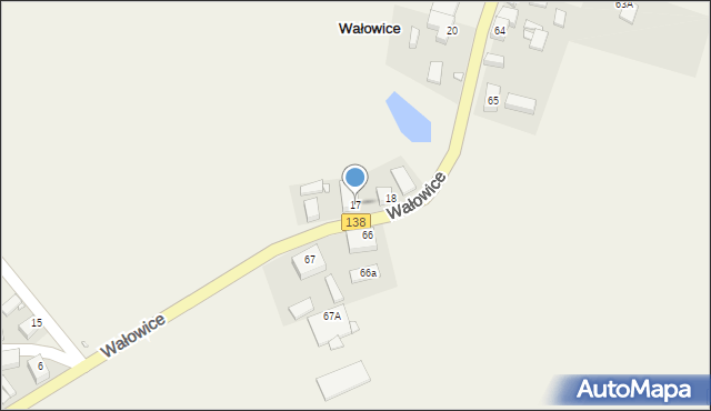 Wałowice, Wałowice, 17, mapa Wałowice