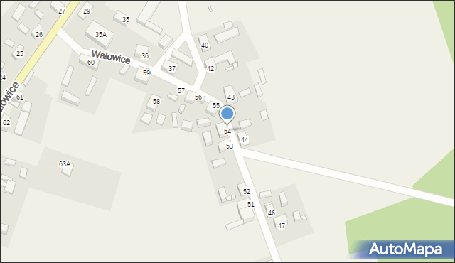 Wałowice, Wałowice, 54, mapa Wałowice