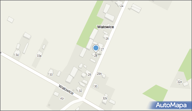 Wałowice, Wałowice, 28, mapa Wałowice