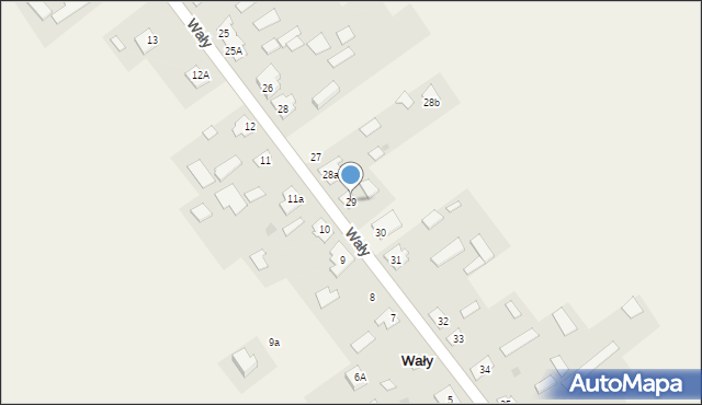 Wały, Wały, 29, mapa Wały
