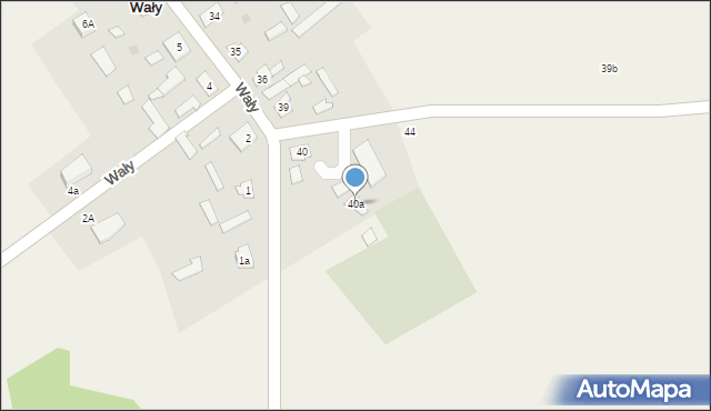 Wały, Wały, 40a, mapa Wały