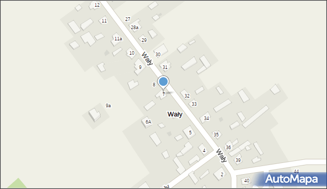Wały, Wały, 7, mapa Wały