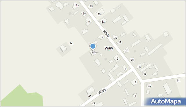 Wały, Wały, 7a, mapa Wały