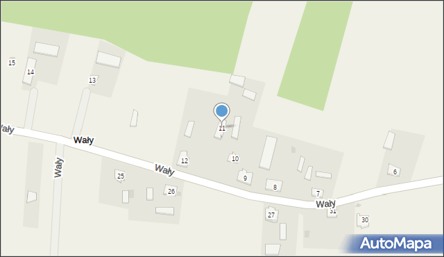 Wały, Wały, 11, mapa Wały