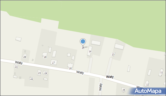 Wały, Wały, 15, mapa Wały