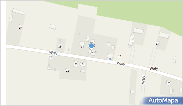 Wały, Wały, 17, mapa Wały