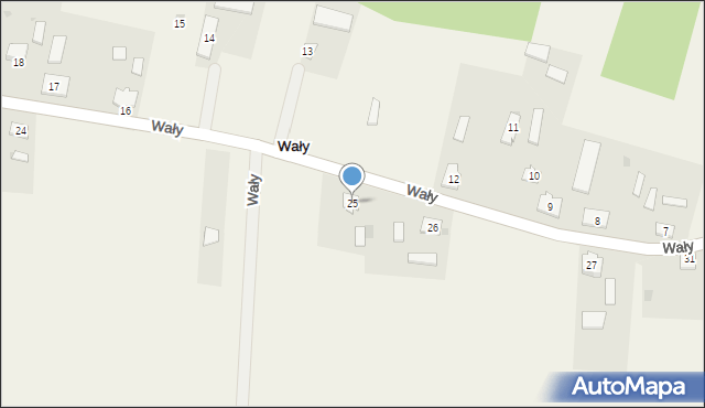 Wały, Wały, 25, mapa Wały