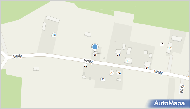 Wały, Wały, 28, mapa Wały