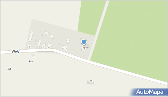 Wały, Wały, 29, mapa Wały