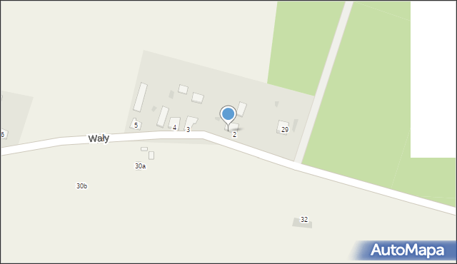 Wały, Wały, 2a, mapa Wały
