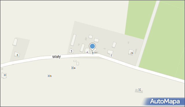 Wały, Wały, 3, mapa Wały