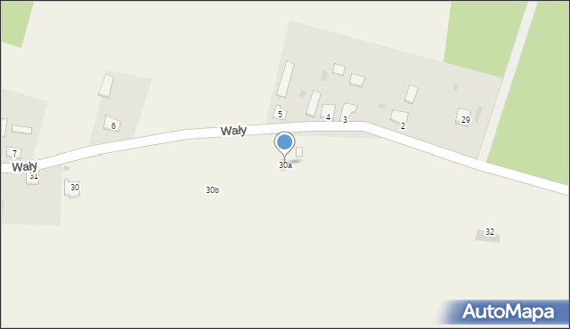 Wały, Wały, 30a, mapa Wały