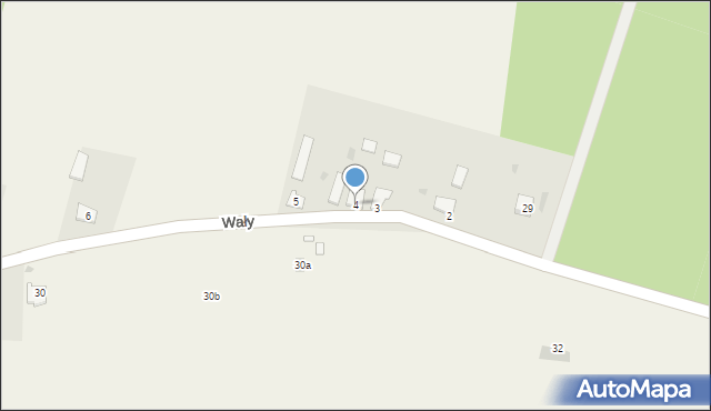 Wały, Wały, 4, mapa Wały