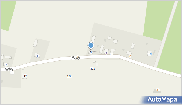 Wały, Wały, 5, mapa Wały