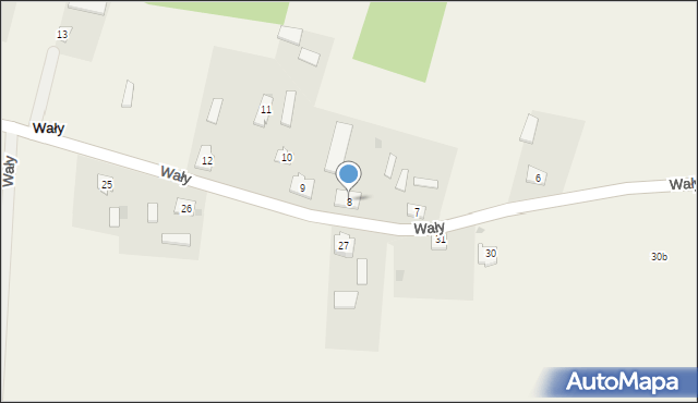 Wały, Wały, 8, mapa Wały